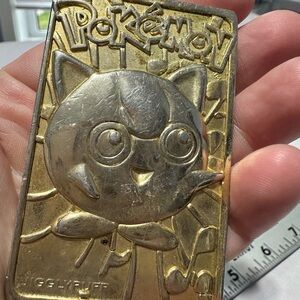 Gold Pokémon Jigglypuff Card gold plated from Burger King